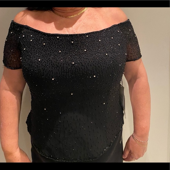 Jovani Sequin Off the Shoulder Top - Picture 2 of 5